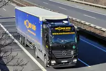MB Actros 1844,  Nord S�d Speditionsgesellschaft  auf der A61 bei Rheinbach 08.03.2010