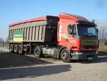 Renault-Kipper am 23.M�rz 2010 in Bergen/R�gen.