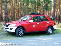 Mercedes-Benz ML-Klasse ELW (Einsatzleitwagen), Dienstfahrzeug des Brandschutzmeisters der Feuerwehr des Landkreises Teltow Fl�ming - fotografiert am 09.09.2009 zum  Tag der offenen T�r  auf dem BAM Versuchsgel�nde Horstwalde im LK Teltow Fl�ming - Copyright @ Ralf Christian Kunkel