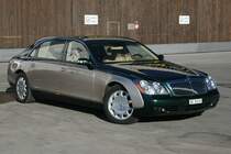 Luxus-Taxi: Der Maybach bringt die Gste zum Zoll. 
Dreihundert Meter weit. 04.02.2007 Samedan/Schweiz