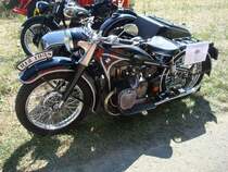 BMW R12 mit Beiwagen, Bj.1938,
750ccm und 17PS,
Oldtimertreffen Breisach 2009,