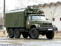 ZIL 131 KO - Kofferfahrzeug der Sowjetarmee, Spezial-Kfz., Einsatz solcher Fahrzeuge auch bei der NVA - fotografiert am 13.03.2010 zum Militrfahrzeug-Treffen in der Versuchsanlage Kummersdorf - Copyright @ Ralf Christian Kunkel

