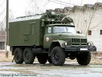 ZIL 131 KO - Kofferfahrzeug der Sowjetarmee, Spezial-Kfz., Einsatz solcher Fahrzeuge auch bei der NVA - fotografiert am 13.03.2010 zum Milit�rfahrzeug-Treffen in der Versuchsanlage Kummersdorf - Copyright @ Ralf Christian Kunkel

