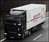 DAF XF105.410SC  SpaceCab  von PAUL SCHCKEMHLE mit Khlauflieger. (07.02.2010)