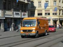 BVB - Mercedes 815 D unterwegs in der Stadt Basel am 19.03.2010