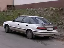 Toyta Corolla (E90, 1987-1992) Fliessheck. Aufgenommen: 23.03.2010