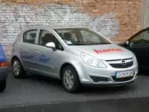 Corsa der Firma HAMA steht auf dem Parkplatz des Media-Marktes in Fulda am 29.03.2010