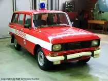Moskwitsch 2137 ADW - Ausr�ckedienstwagen der Feuerwehr der DDR, Unikat, in Eigenregie entstanden -  - fotografiert am 23.01.2010 im Feuerwehrmuseum Eisenh�ttenstadt - Copyright @ Ralf Christian Kunkel