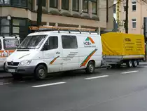 MB Sprinter von HOBA-Trockenbau steht mit Anh�nger in der Innenstadt von Fulda, M�rz 2010