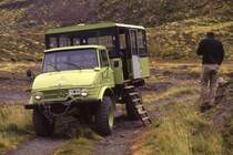 Januar 2002: Expeditionsfahrzeug am Upsala-Gletscher