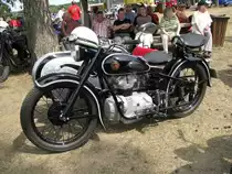 Motorrad AWO 425 mit Seitenwagen beim 16. Oldtimer- und Traktorentreffen, Alt Schwerin/Meckl. 08.08.2009