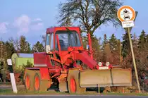 Grader im Abendlicht,  Strassenbau J. Scheiff , Euskirchen 01.04.2010