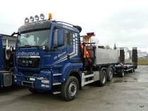 MAN mit Kran abgestellt in Mnsingen am 21.03.2010 .. 10:23:48, Belichtungsdauer: 0.010 s (10/1000) (1/100), Blende: f/4.0, ISO: 100, Brennweite: 5.20 (52/10), 