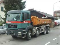 MAN Absetzkipper in Tuffelen am 19.03.2010 .. 08:38:53, Belichtungsdauer: 0.013 s (1/80) (1/80), Blende: f/2.8, ISO: 50, Brennweite: 4.55 (455/100), 