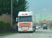 DAF XF Sattelschlepper unterwegs bei Niederbipp am 25.03.2010
