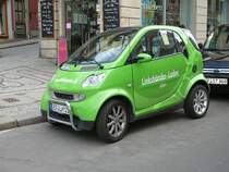 Smart des Linkshnderladens Erfurt steht in Erfurt im April 2010