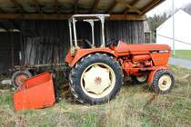 Renault 56 mit Lademulde gesehen am 4.4.2010 in Hintergereuth in der Frnkischen Schweiz