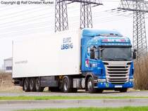 Scania R 420 Sattelzugmaschine mit Auflieger - fotografiert am 05.04.2010 im Land Brandenburg - Copyright @ Ralf Christian Kunkel