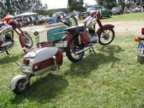 Motorrad JAWA 125 mit Anhnger aus dem Landkreis Nordwestmecklenburg in Meetzen 16.08.2009