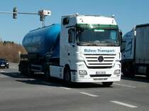 Mercedes-LKW am 15.April 2010 in Bergen/Rgen.