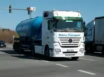 Mercedes-LKW am 15.April 2010 in Bergen/R�gen.