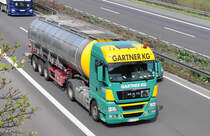 MAN Tanksattel  Gartner KG , A 61 bei Rheinbach 14.04.2010