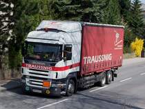 SCANIA-R420 fhrt mit seinem WAB Richtung Zentrum Ried i.I.;100419