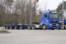 MAN TGX 33.540 der Firma Kircher Transporte am 17.03.2010 in Eberswalde