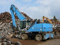 Fuchs MHL 340 steht auf dem Betriebshof der Altmetallverwertung JOHANN DRING in Fulda, April 2010