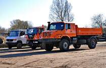 kleine 4x4 Mercedes-Benz NFZ Familie zu Gast auf dem neuem Off-Road-Kurs im Technik-Museum Ptnitz am 15.04.2010
