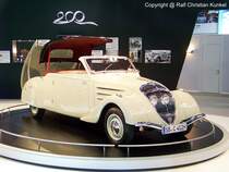Peugeot 402 clipse LE-Version mit der Erstzulassung im Jahr 1937 - der 402 clipse ist das erste serienmige Cabrio-Coup mit versenkbarem Blechdach, nur 473 mal gebaut - fotografiert am 14.04.2010 auf der AMI Leipzig - Copyright @ Ralf Christian Kunkel