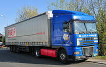 DAF XF 430 Euro3  aquila tex industry  aus Litauen in Euskirchen 23.04.2010