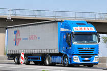 Iveco Pritschenauflieger  Transport GHEYS  auf der A61 bei Heimerzheim 22.04.2010