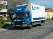 Mercedes-Kasten-LKW unterwegs am 28.April 2010 in Bergen/Rgen.