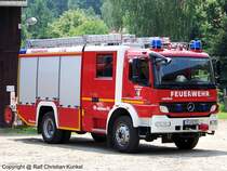 Hilfeleistungslschfahrzeug HLF 20/16 der Freiwilligen Feuerwehr Gemeinde Rangsdorf - Baujahr 2008 - Funkrufname: Florian Flming 12/43-01 - Fahrgestell Mercedes-Benz Atego 1526 AF - mit einem Aufbau von Rosenbauer - fotografiert am 04.07.2009 beim Feuerwehrfest in Baruth/Mark Land Brandenburg - Copyright @ Ralf Christian Kunkel
