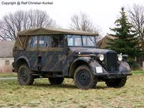 Kfz. 15 Horch - Wehrmachtsfahrzeug - fotografiert am 28.03.2009 im Land Brandenburg - Copyright @ Ralf Christian Kunkel