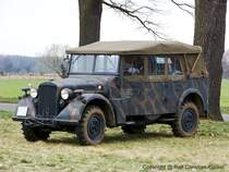 Kfz. 15 Horch - Wehrmachtsfahrzeug - fotografiert am 28.03.2009 im Land Brandenburg - Copyright @ Ralf Christian Kunkel