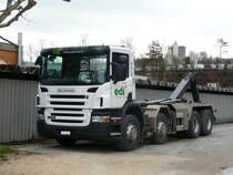 Scania P 420 Absetzkipper in Lyss am 03.04.2010