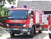 Tanklschfahrzeug TLF 20/40 der Feuerwehr Stadt Baruth/Mark auf einem Mercedes-Benz Atego 1326 AF Facelift - Aufbau: EMPL Germany, Baujahr 2008 - fotografiert am 04.07.2009 beim Feuerwehrfest in Baruth/Mark Land Brandenburg - Copyright @ Ralf Christian Kunkel