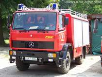 Tanklschfahrzeug TLF 16/24-Tr der Feuerwehr Petkus Ortsteil der Stadt Baruth/Mark auf einem Mercedes-Benz 917 AFE, Aufbau vom FGL Luckenwalde, Baujahr 1992 - fotografiert am 04.07.2009 beim Feuerwehrfest in Baruth/Mark Land Brandenburg - Copyright @ Ralf Christian Kunkel