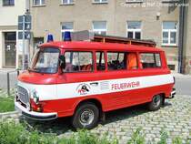 Kleinlschfahrzeug KLF der Feuerwehr Klasdorf Ortsteil der Stadt Baruth auf einem Barkas B 1000 - Baujahr 1988 - fotografiert am 04.07.2009 beim Feuerwehrfest in Baruth/Mark Land Brandenburg - Copyright @ Ralf Christian Kunkel