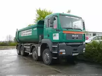 MAN TGA 41.430 der Firma LEINWEBER steht auf einer Baustelle in 36088 H�nfeld, Mai 2010