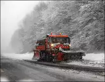 Auf dem Heimweg konnte man den ACTROS 1831 an der Rastanlage Sauerland-West ablichten. (02.02.2010)
