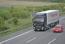 DAF XF Sattelzug, auf der A2 bei Lehrte, am 09.05.2010