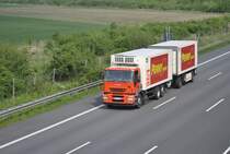 Dieser Iveco Starlis (Wagen Nr. 72), fhrt fr Penny. Fotografiert am 09.05.2010 auf der A2 bei Lehrte.