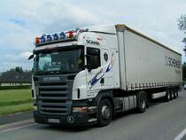 SCANIA-R420 aus Polen mit Schenker-DBLogistics Auflieger auf sterreichs Straen;100510