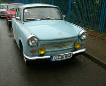Alter,aber nur userlich, Trabant 601 im Dresdener Alberthafen zum Dresdener Oldtimermakt 2009