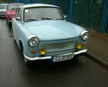 Alter,aber nur �userlich, Trabant 601 im Dresdener Alberthafen zum Dresdener Oldtimermakt 2009
