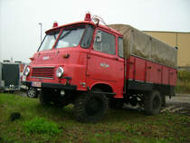 Robur LO Feuerwehr MTW im Dresdener Alberthafen zum Dresdener Oldtimermakt 2009
