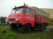 Robur LO Feuerwehr MTW im Dresdener Alberthafen zum Dresdener Oldtimermakt 2009